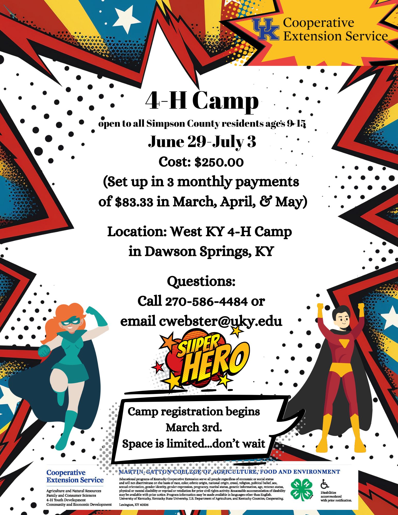 4-H Camp Flyer