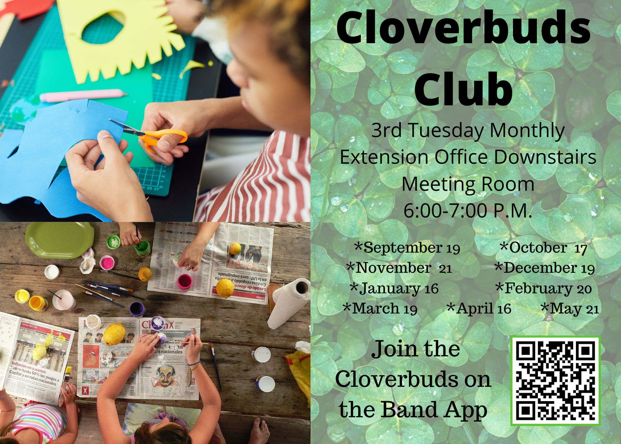 Cloverbud Schedule